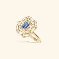 BAGUE RAPHAELLR BLEU GRIS
