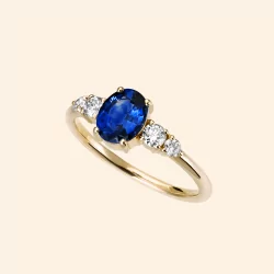BAGUE OLVERA BLEU PROFOND
