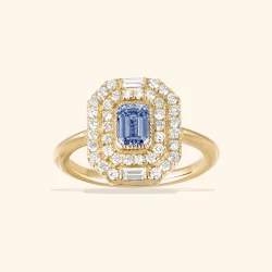 BAGUE RAPHAELLR BLEU GRIS