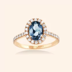 Yasmine Saphir Bleu Gris