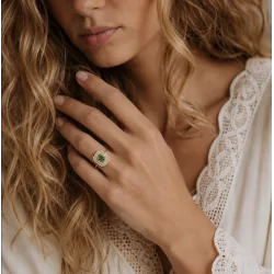 BAGUE RAPHAELLE SAPHIR VERT