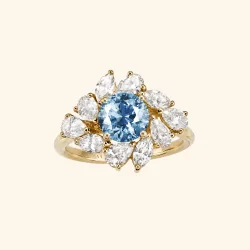 Agathe Petite Grey Blue Sapphire