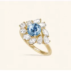 Agathe Petite Grey Blue Sapphire