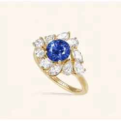 Agathe Petite Dark Blue Sapphire
